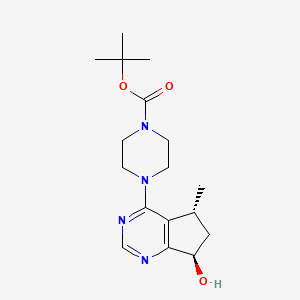 tert-butyl 4-((5R,7R)-7-hydroxy-5-methyl-6,7-dihydro-5H-cyclopenta[d]pyrimidin-4-yl)piperazine-1-carboxylate