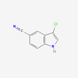 molecular formula C9H5ClN2 B8769363 3-chloro-1H-indole-5-carbonitrile 