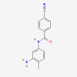molecular formula C15H13N3O B8769374 N-(3-amino-4-methylphenyl)-4-cyanobenzamide 