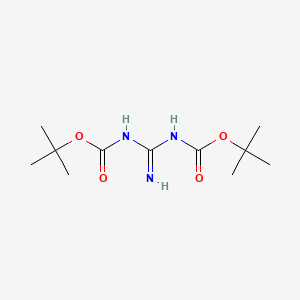 molecular formula C11H21N3O4 B8769391 1,3-Bis(tert-butoxycarbonyl)guanidine 