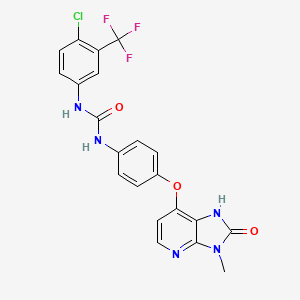 molecular formula C21H15ClF3N5O3 B8769551 V600Ebraf-IN-1 
