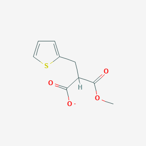 molecular formula C9H9O4S- B8769641 Propanedioic acid, 2-(2-thienylmethyl)-, 1-methyl ester 