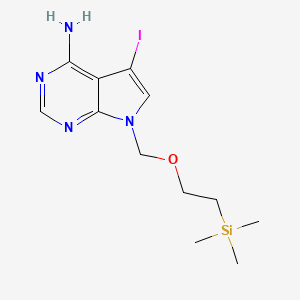5-iodo-7-((2-(trimethylsilyl)ethoxy)methyl)-7H-pyrrolo[2,3-d]pyrimidin-4-amine