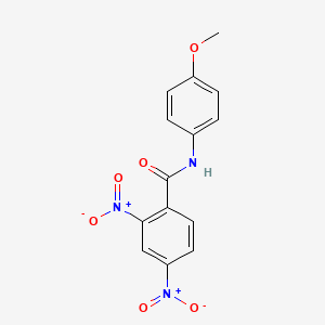 molecular formula C14H11N3O6 B8769698 N-(4-methoxyphenyl)-2,4-dinitrobenzamide 