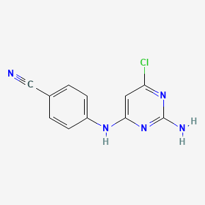 4-[(2-Amino-6-chloropyrimidin-4-yl)amino]benzonitrile