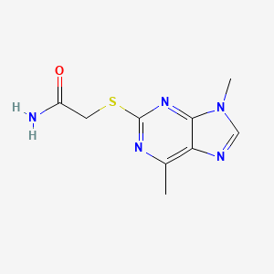 molecular formula C9H11N5OS B8769746 2-[(6,9-Dimethyl-9H-purin-2-yl)sulfanyl]acetamide CAS No. 52379-96-1