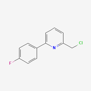 molecular formula C12H9ClFN B8769750 2-(Chloromethyl)-6-(4-fluorophenyl)pyridine CAS No. 222551-11-3
