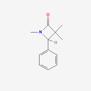 molecular formula C12H15NO B8769772 1,3,3-Trimethyl-4-phenylazetidin-2-one CAS No. 29668-85-7