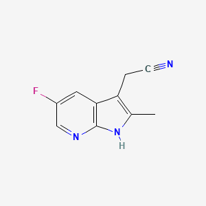 1H-Pyrrolo[2,3-b]pyridine-3-acetonitrile, 5-fluoro-2-methyl-