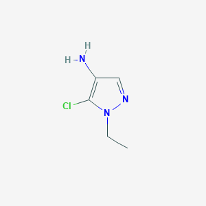 molecular formula C5H8ClN3 B8769884 5-Chloro-1-ethyl-1H-pyrazol-4-amine 