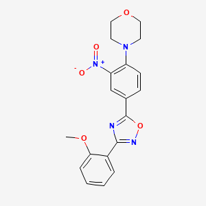 4-{4-[3-(2-Methoxyphenyl)-1,2,4-oxadiazol-5-yl]-2-nitrophenyl}morpholine