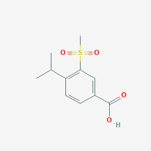 molecular formula C11H14O4S B8769981 3-Methylsulfonyl-4-isopropylbenzoic acid 