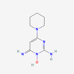 molecular formula C9H15N5O B8770037 1-Hydroxy-6-imino-4-piperidin-1-ylpyrimidin-2-amine 