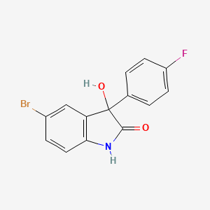 5-bromo-3-(4-fluorophenyl)-3-hydroxy-1,3-dihydro-2H-indol-2-one