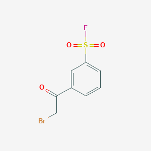Benzenesulfonyl fluoride, 3-(bromoacetyl)-