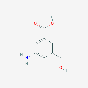 molecular formula C8H9NO3 B8770275 3-Amino-5-(hydroxymethyl)benzoic acid 