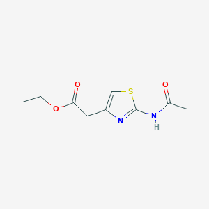 molecular formula C9H12N2O3S B8770353 Ethyl 2-acetylamino-4-thiazoleacetate CAS No. 31119-05-8