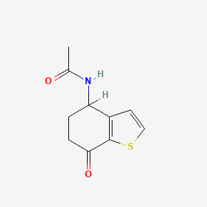 molecular formula C10H11NO2S B8770370 Acetamide, N-(4,5,6,7-tetrahydro-7-oxobenzo[b]thien-4-yl)- CAS No. 66104-32-3