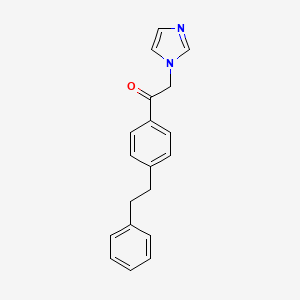 Acetophenone, 2-(1-imidazolyl)-4'-phenethyl-