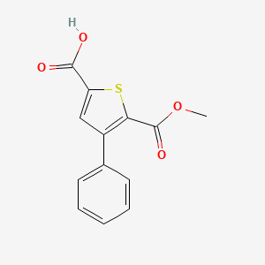 molecular formula C13H10O4S B8770468 5-(Methoxycarbonyl)-4-phenylthiophene-2-carboxylic acid 