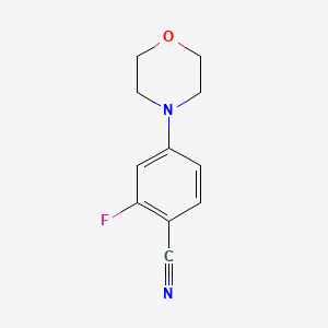 molecular formula C11H11FN2O B8770471 2-Fluoro-4-morpholinobenzonitrile CAS No. 554448-62-3