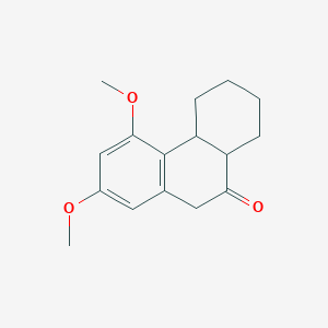 molecular formula C16H20O3 B8770487 9(5H)-Phenanthrenone, 4b,6,7,8,8a,10-hexahydro-2,4-dimethoxy- CAS No. 61850-54-2