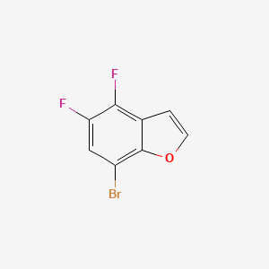 molecular formula C8H3BrF2O B8770496 7-bromo-4,5-difluorobenzofuran 
