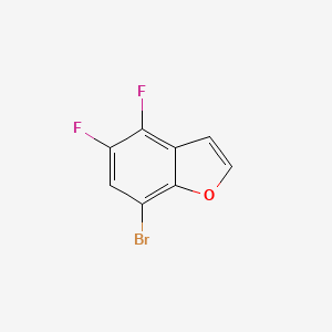 molecular formula C8H3BrF2O B8770496 7-Bromo-4,5-difluoro-1-benzofuran 