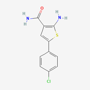 molecular formula C11H9ClN2OS B8770501 2-Amino-5-(4-chlorophenyl)thiophene-3-carboxamide CAS No. 61019-17-8
