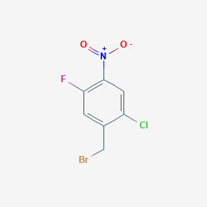 molecular formula C7H4BrClFNO2 B8770535 1-(Bromomethyl)-2-chloro-5-fluoro-4-nitrobenzene 