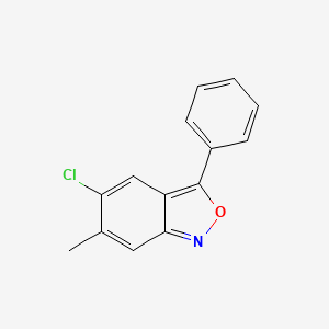 molecular formula C14H10ClNO B8770538 5-Chloro-6-methyl-3-phenyl-2,1-benzisoxazole CAS No. 35698-31-8