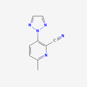 molecular formula C9H7N5 B8770541 6-Methyl-3-(2H-1,2,3-triazol-2-yl)picolinonitrile 