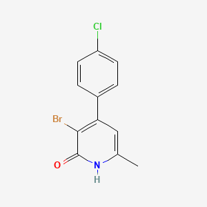 3-bromo-4-(4-chlorophenyl)-6-methylpyridin-2(1H)-one