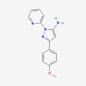 3-(4-Methoxyphenyl)-1-(2-pyridinyl)-1H-pyrazol-5-ylamine