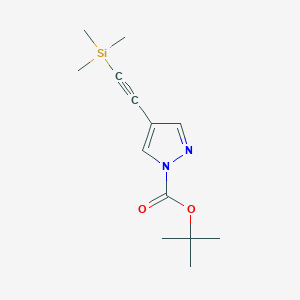 tert-butyl 4-((trimethylsilyl)ethynyl)-1H-pyrazole-1-carboxylate