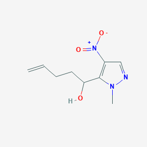 1-(1-methyl-4-nitro-1H-pyrazol-5-yl)pent-4-en-1-ol