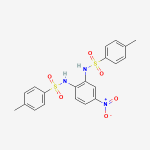 molecular formula C20H19N3O6S2 B8771000 N,N'-ditosyl-4-nitro-o-phenylenediamine 
