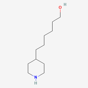 molecular formula C11H23NO B8771115 6-Piperidin-4-ylhexan-1-ol 