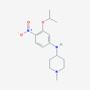 molecular formula C15H23N3O3 B8771329 N-(3-ISOPROPOXY-4-NITROPHENYL)-1-METHYLPIPERIDIN-4-AMINE 