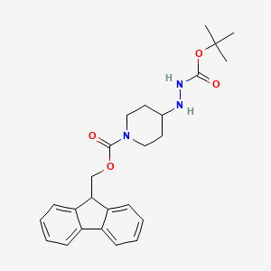 (9H-Fluoren-9-yl)methyl 4-(2-(tert-butoxycarbonyl)hydrazinyl)piperidine-1-carboxylate