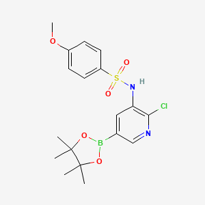N-[2-Chloro-5-(4,4,5,5-tetramethyl-1,3,2-dioxaborolan-2-YL)pyridin-3-YL]-4-methoxybenzenesulfonamide