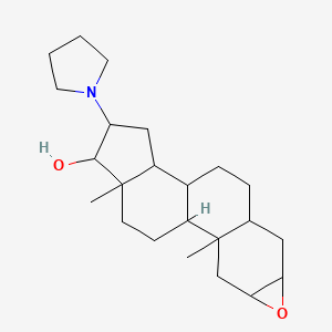 2,16-Dimethyl-14-pyrrolidin-1-yl-5-oxapentacyclo[9.7.0.02,8.04,6.012,16]octadecan-15-ol