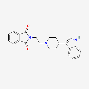 molecular formula C23H23N3O2 B8771623 4-(3-Indolyl)-1-(2-phthalimidoethyl)piperidine 
