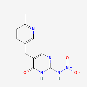 5-((6-Methyl-3-pyridyl)methyl)-2-(nitroamino)-1H-pyrimidin-4-one