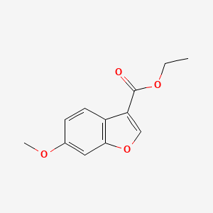 molecular formula C12H12O4 B8771644 Ethyl 6-methoxybenzofuran-3-carboxylate 