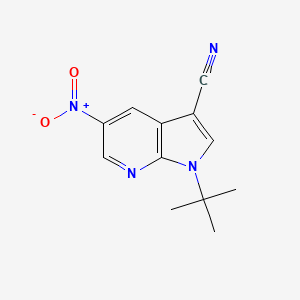 1H-Pyrrolo[2,3-b]pyridine-3-carbonitrile, 1-(1,1-dimethylethyl)-5-nitro-