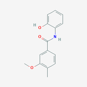 molecular formula C15H15NO3 B8771685 N-(2-Hydroxyphenyl)-3-methoxy-4-methylbenzamide CAS No. 669091-09-2