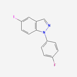 molecular formula C13H8FIN2 B8771692 1-(4-fluorophenyl)-5-iodo-1H-indazole 