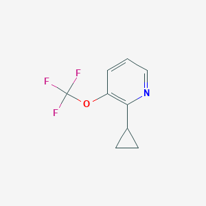 molecular formula C9H8F3NO B8771699 2-Cyclopropyl-3-(trifluoromethoxy)pyridine 