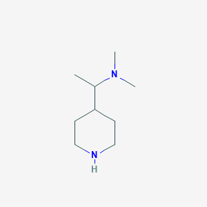 molecular formula C9H20N2 B8771855 N,N-dimethyl-1-(piperidin-4-yl)ethanamine 